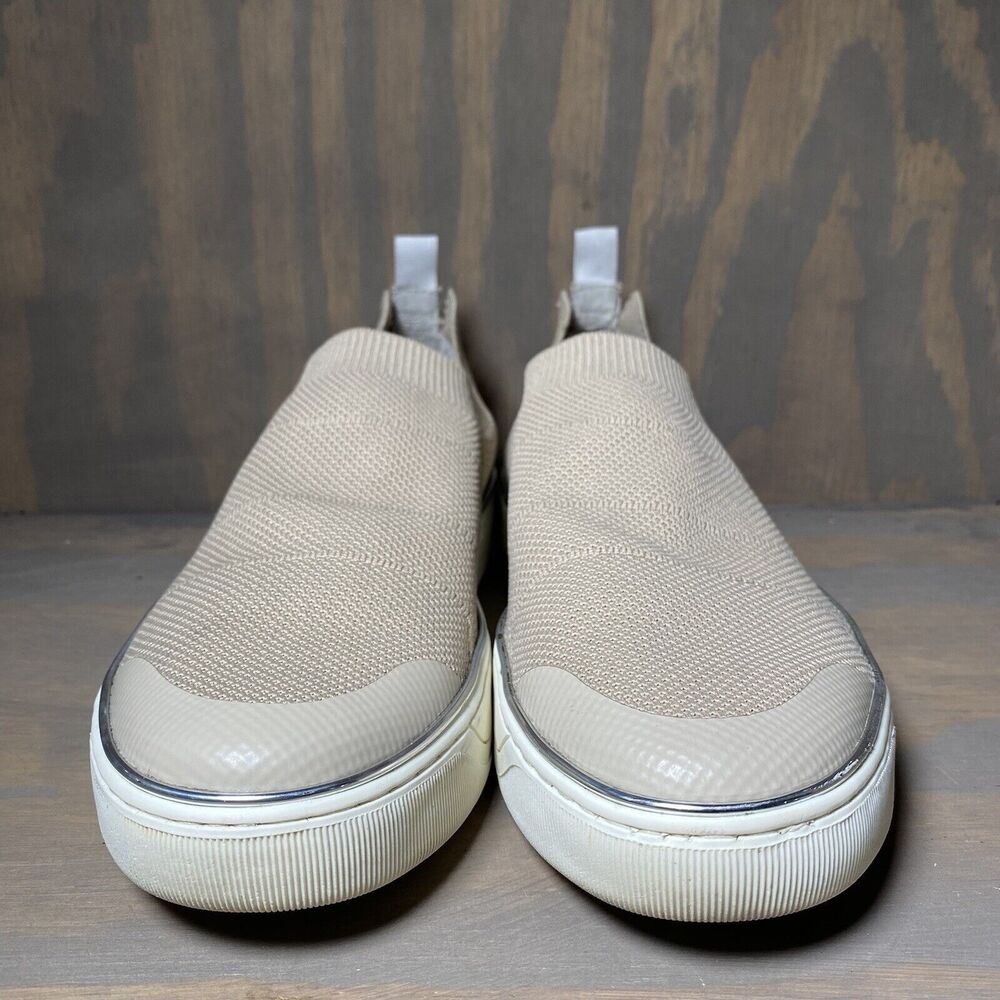 Johnston & Murphy Beige Cream Gold Slip On Casual Shoes Sneakers Womens Size 8 M - Picture 2 of 10
